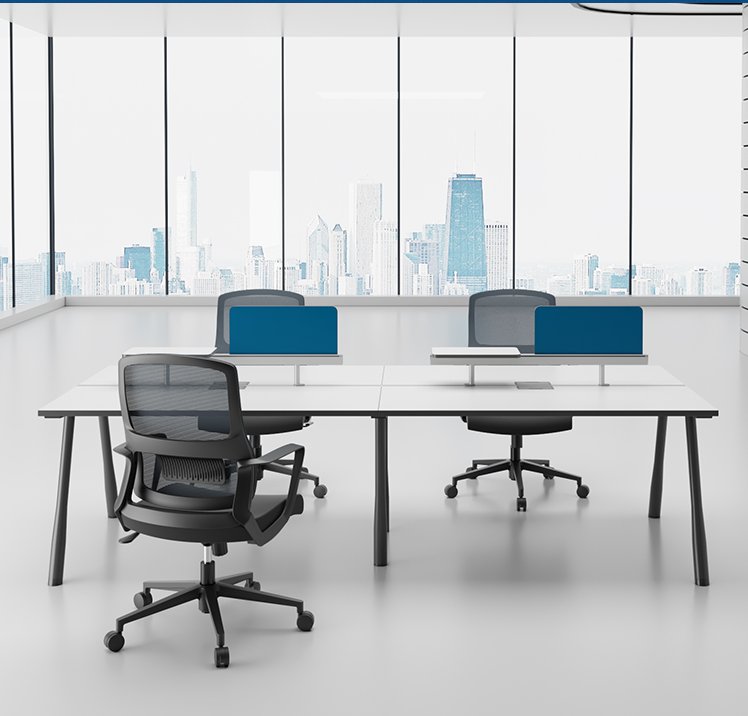 职员办公桌椅组合简约现代办公室屏风工位办公家具4人位6